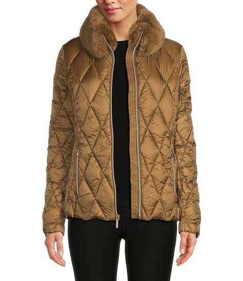 faux fur hooded jacket michael kors|michael kors faux fur jacket.